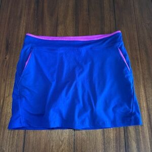 Polo Ralph‎ Lauren Women’s Golf Skort Size Medium Blue Magenta Pockets Preppy